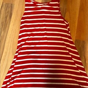 Old navy red-striped swing dress